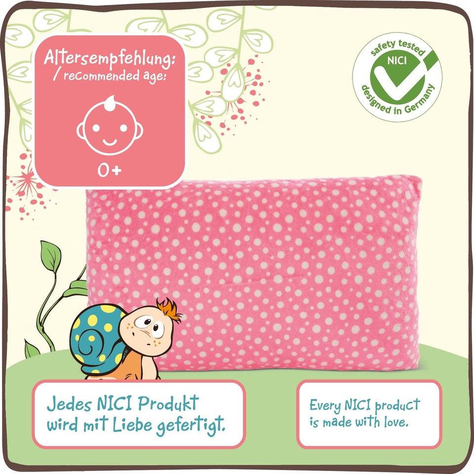 NICI Cuscino Morbido Draghetto Dragor 43x25 Cm | Guanciale In Peluche Per Bambini Con Ali E Coda 3D | Regalo Per Neonati E Bambine