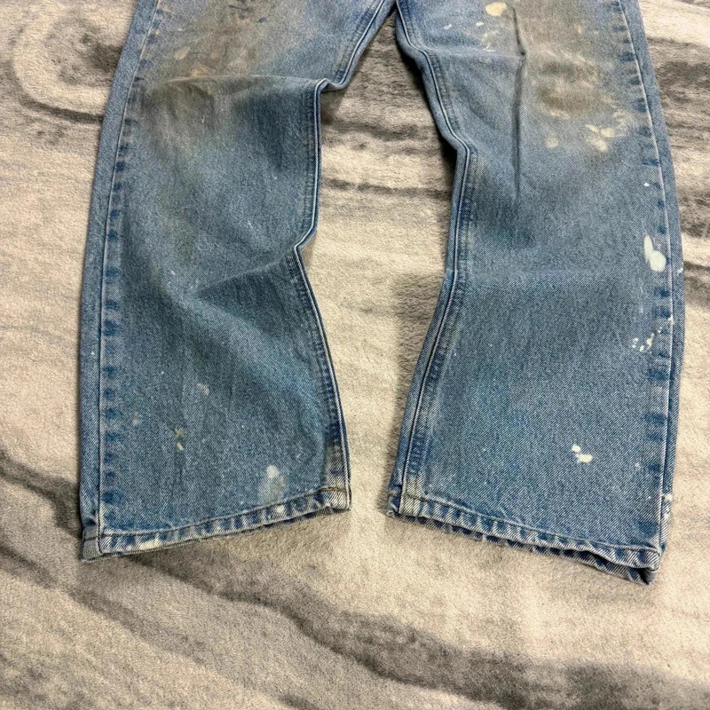 VTG Carhartt 90s Traditional Fit Light Wash Denim Workwear Jeans Size 36 x 32 image 9