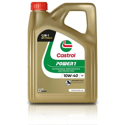 CASTROL 4 L POWER1 4T 10W-40 MOTORRAD MOTORÖL FÜR API SN JASO MA-2 - Bild 1 von 4