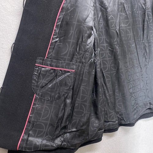 Cole Haan Coat Womens 16 Black Wool Cashmere Button Up - Picture 8 of 12