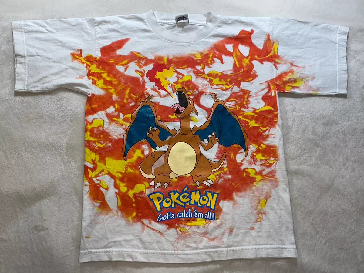 RARE Vintage Pokemon Nintendo Charizard Shirt 2000 Youth XL eBay