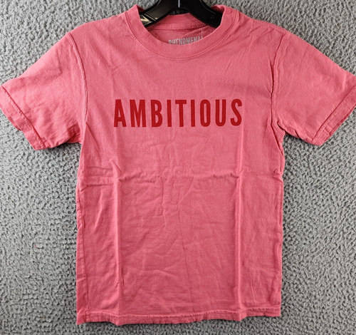 Phenomenal Ambitious Printed T-Shirt Kids M (8-10) Pink Short Sleeve Pullover~ - Picture 2 of 14