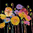Bead Embroidery Kit Bright flowers Beaded stitching Diy Abris Art Ac-340