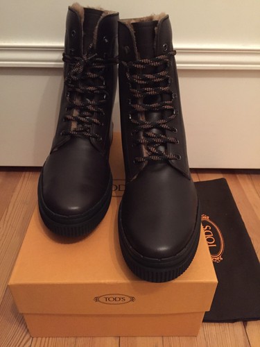 herren stiefel Lammfell 40 von Tods NEU! € 695,- / Dunkelbraun - Bild 2 von 4