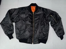 Rothco MA-1 Intermediate Flyers Jacket Men's Small Black USAF Bomber Military