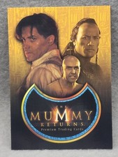 2001 Inkworks The Mummy Returns Title Card Brendan Fraser Dwayne Johnson #1 b2Y