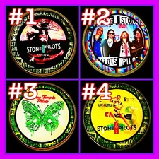 STONE TEMPLE PILOTS TWO CREATIVE KEYCHAINS DOUBLE SIDED (2 EXCLUSIVE KEYCHAINS)