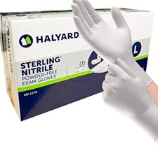 Halyard 200pk Sterling Grey Nitrile Gloves | EN455, EN374 Medical Grade| Small