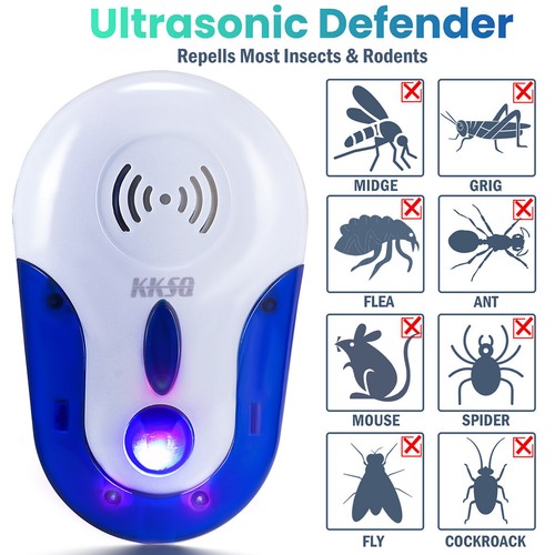 2 Pack Ultrasonic Pest Control Repeller Reject Rat Mouse US Plug-in Mice Spider - Picture 4 of 16