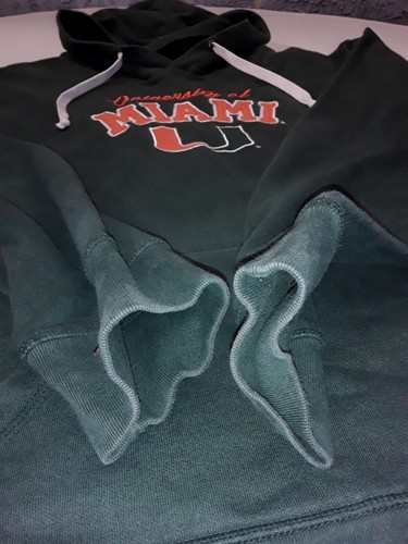 University of Miami Hurricanes Hoodie XLarge Green Pullover College League - Picture 6 of 13