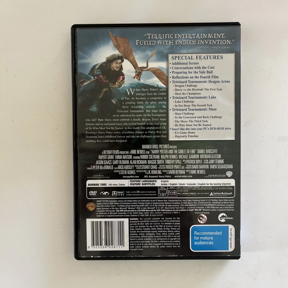 Harry Potter And The Goblet Of Fire  (2 Disc Edition, DVD, 2005)  - Image 2 of 4