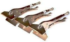 3 pcs 9" Sheet Metal Locking Clamp Flat Bill Hand Welding Holding Clamps Tools