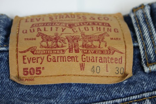 Levi's 505 Men's 40 x 30 Regular Straight Leg Denim Jeans #A921 - Picture 3 of 7