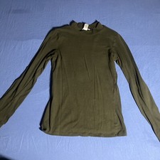 Womens Cotton Stretch Long Sleeve T-Shirt Plain Fitted Basic Solid Slim Layering