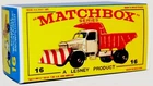Matchbox Lesney No 16 SCAMMEL SNOWPLOUGH Repro Empty Box E!