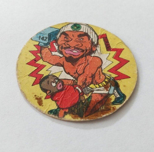 Roberto Duran-Baby Sugar Ray Leonard 1981 Figuritas Crack Boxing Disc Card #142 - Picture 3 of 4