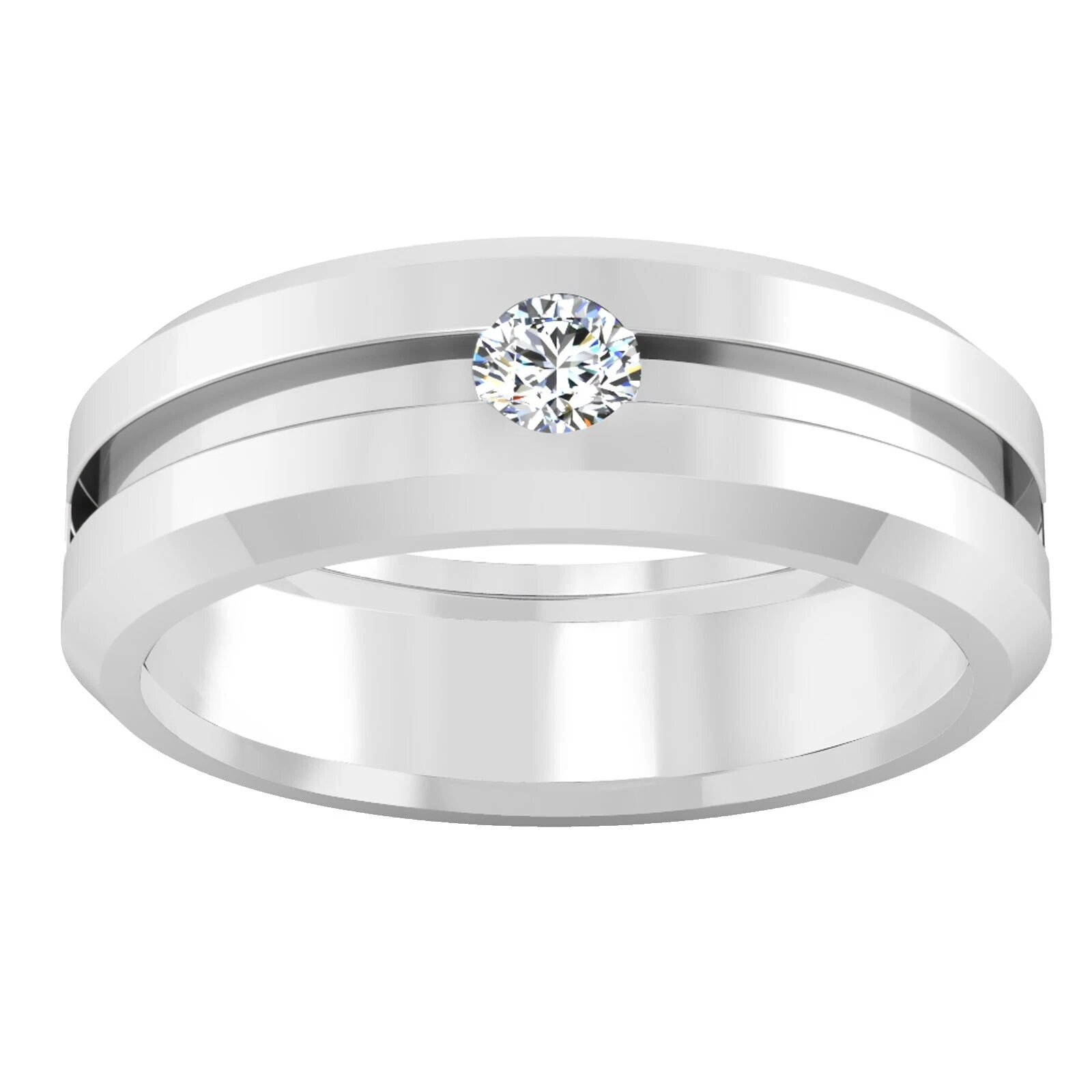 Suerte Blanco Anillos para hombres 10.5 Anillo