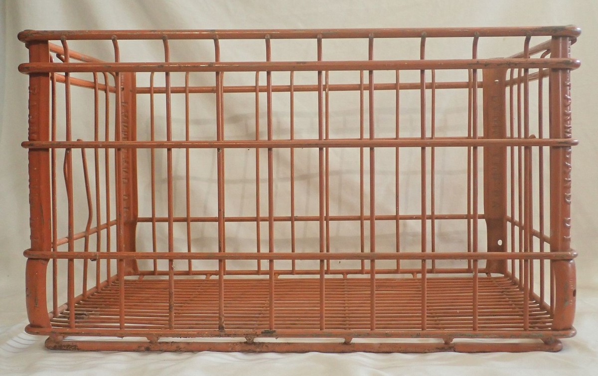 Vintage Rare Farmland Dairy Metal Milk Crate | eBay