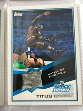 wwe topps 2013 card card TITUS O'NEIL AUTHENTIC SHIRT RELIC WWE WRESTLING
