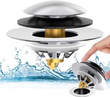 Upgrade Bathtub Drain Stopper with Hair Catcher, Pop up Tub Drain Stopper, anti