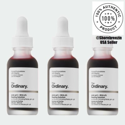 3-Pack The Ordinary Peeling Solution AHA 30% + BHA 2%| USA SELLER