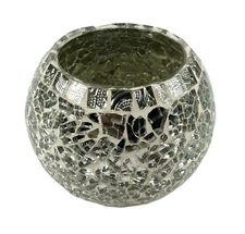 Decorative Mosaic Glass Art Tea Light Holder, Votive Light Candle Holder. i41-80