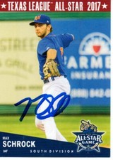 Max Schrock 2017 Midland Rockhounds Texas League All Star Game Signed Card