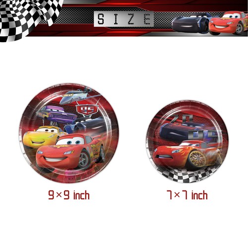 Cars McQueen Party Supplies Set Plates Cups Tablecloth Napkins Birthday Decor - Picture 3 of 6