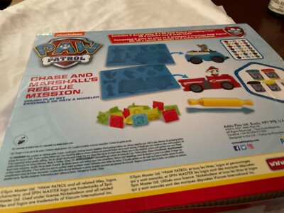 nickledeon paw patrol chase and marshalls rescue mission dough play set 