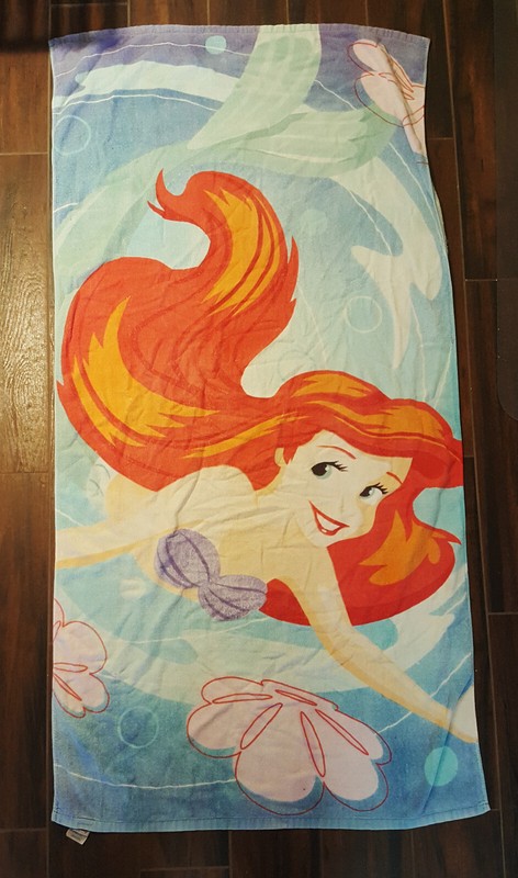 DISNEY THE ORIGINAL ARIEL Lttle Mermaid Beach Bath Towel Vintage 30" x 60" RARE