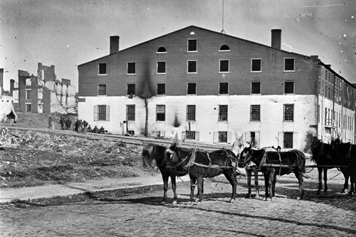 New 5x7 Civil War Photo: Side and Rear View of Libby Prison in Richmond