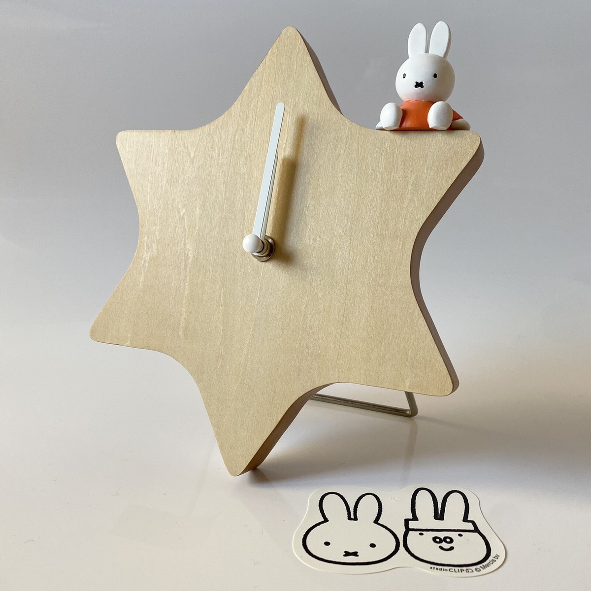 Miffy Figure Star Wood Wall Clock Dick Bruna × studio CLIP Limited