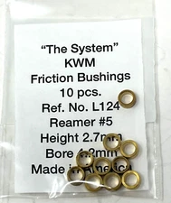 Brass Clock Bushings - KWM Friction Bushings L124 - NOS - 10 count