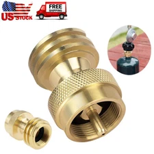 Solid Brass Steak Saver Propane Tank Adapter 1lb to 20lb Grill Bottle Converter