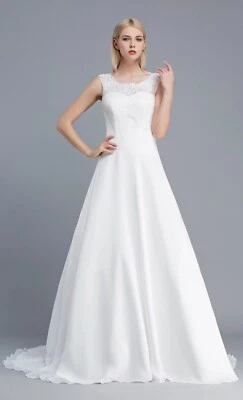 HBH Brautmode  Hochzeitskleid Herz-Ausschnitt A-Linie Einzelstück Gr.36 - Bild 1 von 4