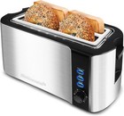 New Listing4-Slice Toaster, 6 Settings, Defrost, Cancel, Stainless Steel