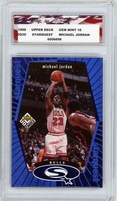 acgカード　　legend of  SSR⭐︎138 1998 Upper Deck #SQ30 Michael Jordan Starquest AGC 10 Gem Mint | eBay