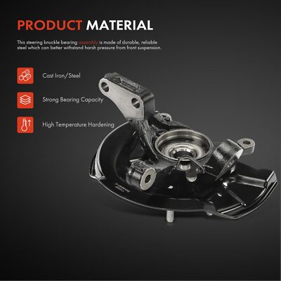 Front Right Steering Knuckle & Wheel Hub Bearing For 2004 2005 2006 Toyota Camry - Foto 2