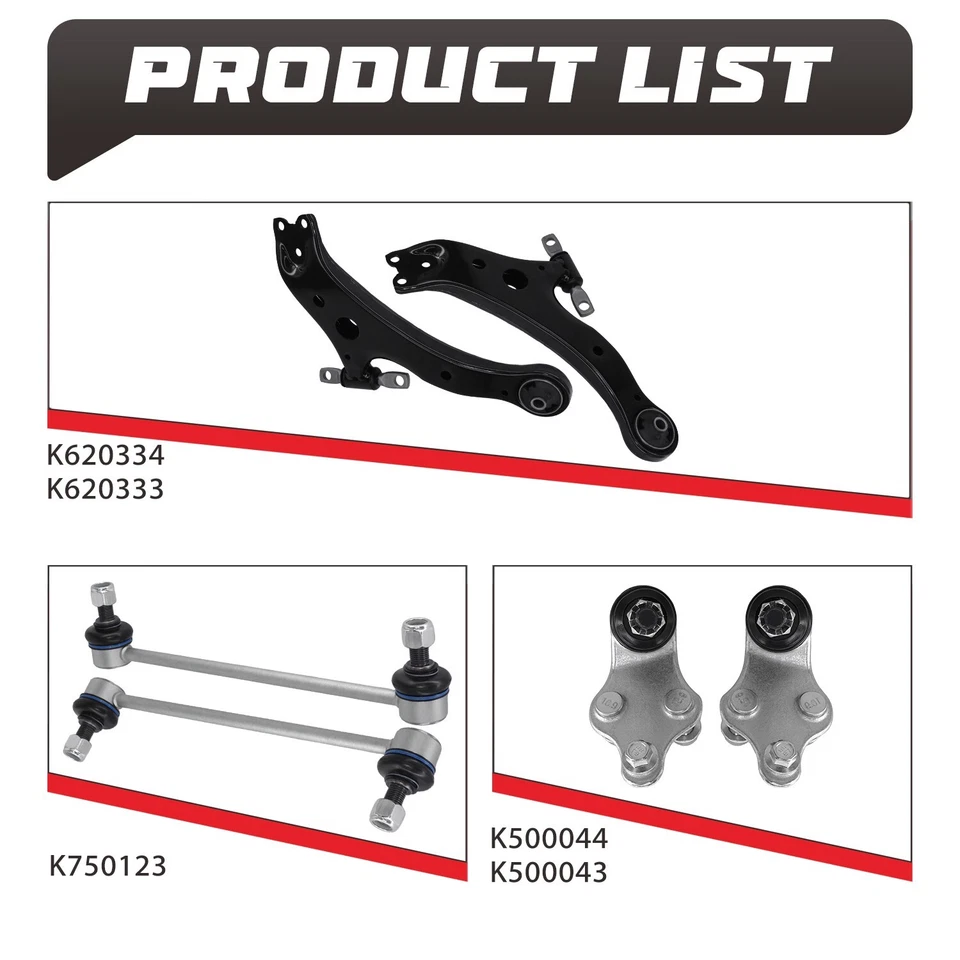 Barras oscilantes braços de controle inferiores dianteiros Lexus ES350 2007-2011 Toyota Camry Avalon - Imagem 4 de 4