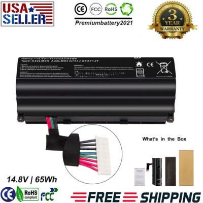 For ASUS Battery G751 G751J G751J-BHI7T25 A42LM93 4ICR19/66-2 A42N1403