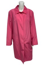 Esprit Plus Women's Long Coat Bubblegum Pink Button Up Collared Size Us 1x