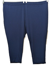 Susan Graver Pants 4Xp NEW 57 Liquid Knit Modern Essentials Pull On 50" Blue
