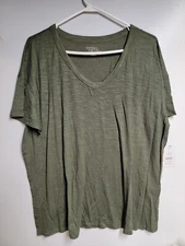 Time and Tru Women's Slub Texture Tee with Short Sleeves,Size L 12-14 Sea Turtle