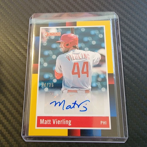 2022 Donruss MATT VIERLING R88S-MV 1988 Retro Rookie GOLD AUTO SSP #/25 Phillies