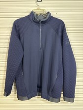 Under Armour Women s Cold Gear 1/4 Pullover Shirt Medium Navy