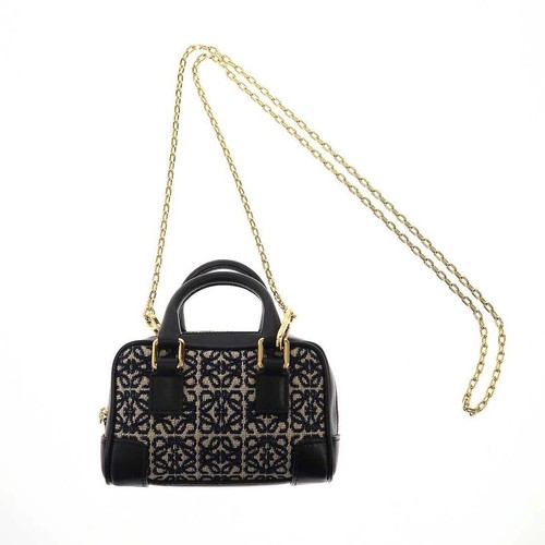 Loewe Amazona Nano Bag Amasona Chain Shoulder A039U96X02 Navy Used MESC-0