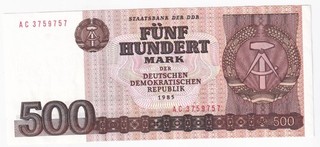 500 Mark 1985 DDR 27a (Ro. 365a) kfr.