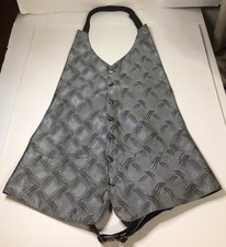 Brandon Michael Tuxedo Tux Open Back Vest Abstract Silver Gray Black One Size