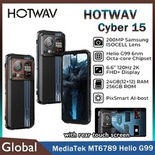 HOTWAV Cyber 15 Rugged Phone with Rear Screen 200MP PixSmart 120Hz 2K 24GB 256GB