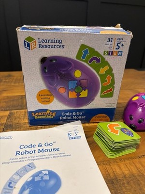 Learning Resources Code & Go Roboter-Maus, Alter 4+, bildschirmfreies Programmierspielzeug, MINT